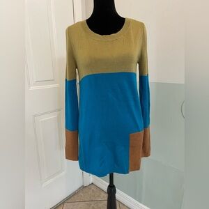 Vero Moda blue and green knitted sweater size S